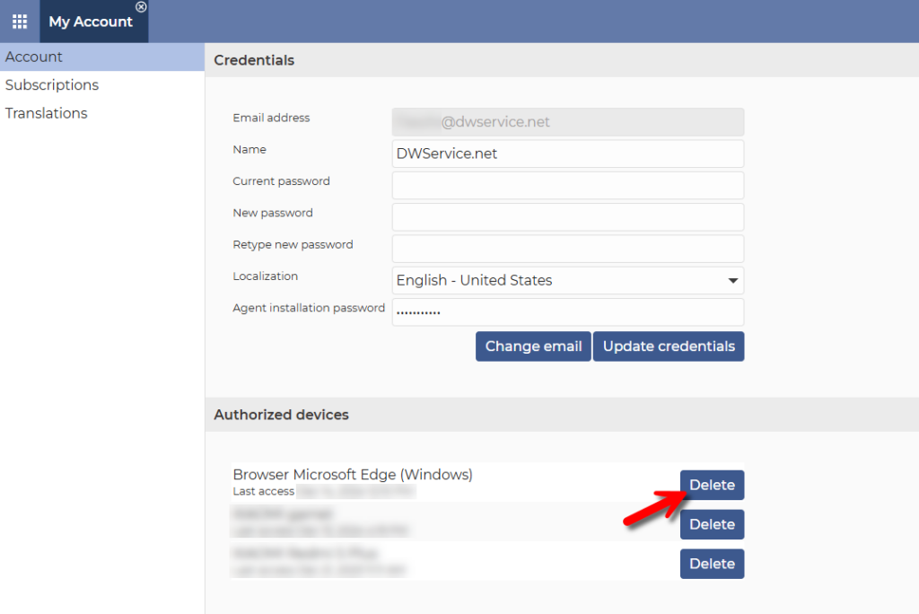 Login – DWService – Docs