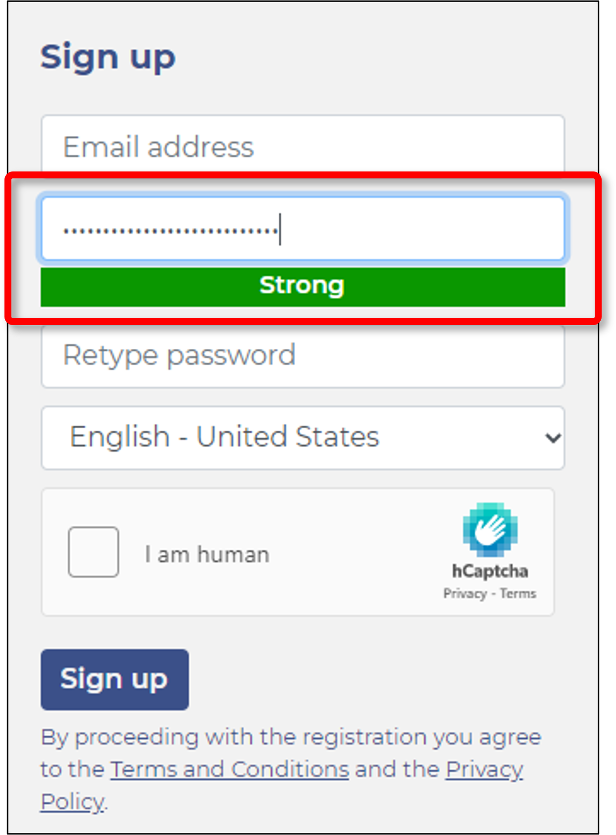 Strong Password Error Strong password – DWService – Docs